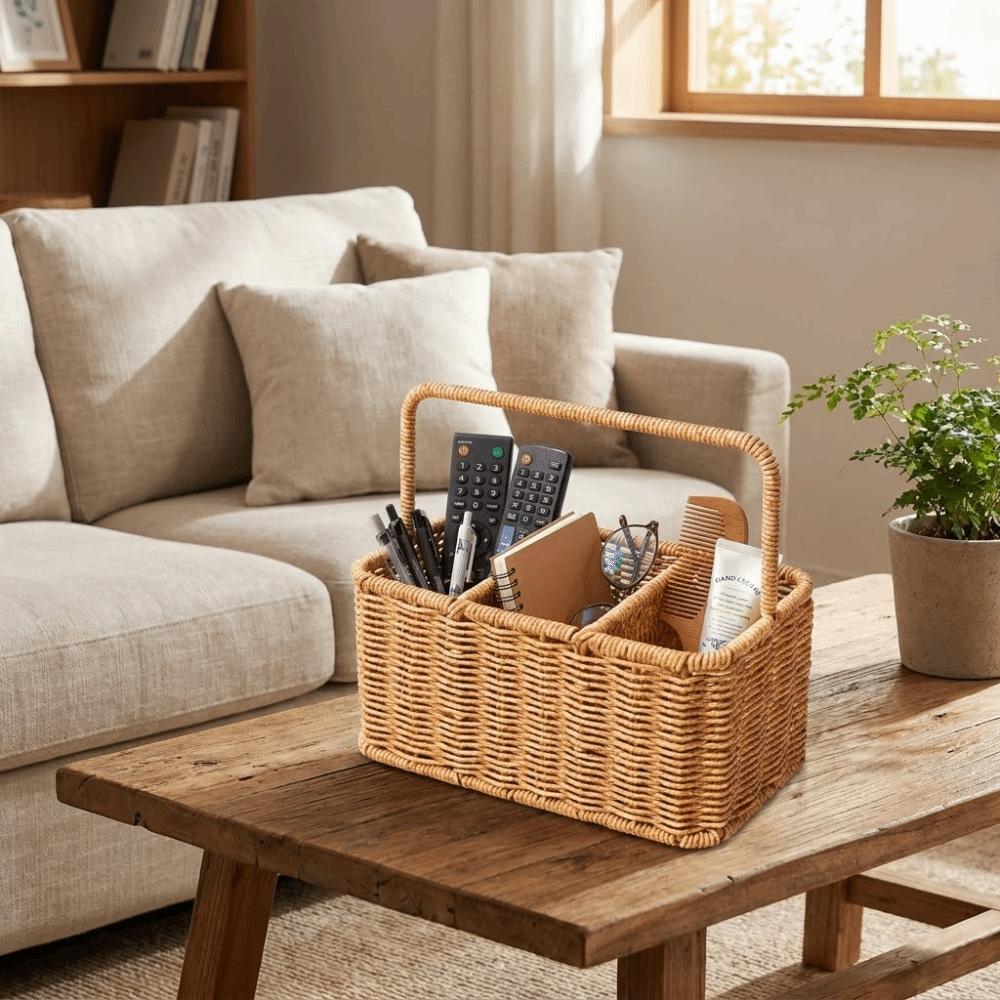 with Handle Silverware Holder Large Capacity Multipurpose Basket Utensil Storage Basket Dormitory