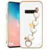 Case - Samsung - Galaxy S10 - White Silicone - Shockproof - Heart Pattern