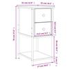 VidaXL Bedside Table Sonoma Grey 32x42x70 Cm Engineered Wood 826099