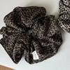 For Women Elastic Big Hair Tie Girls Black Hair Rubber Bands Retro Korea Fashion Leopard Print Oversized Scrunchie Hair Rope