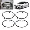 Air Conditioning Trim Outlet Decoration Vent Trim Circle Sticker for Automotive Stylish, Car Styling Visual Appeal 4pcs