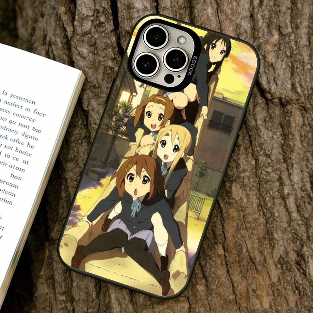 K-ON Phone Case For iPhone 17,16,15,14,13,12,11 Plus,Pro Max,XS,Colorful Silver Black Cover