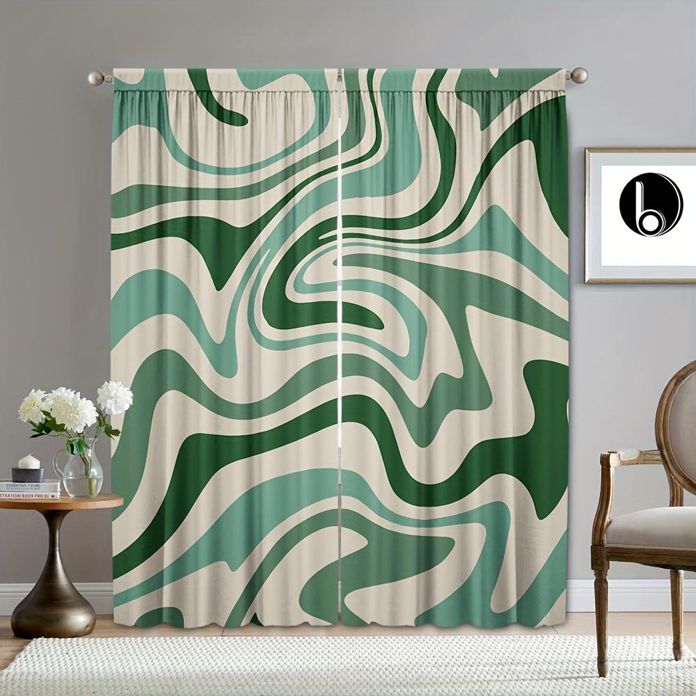 2 шт. занавески золотисто-голубые с белым геометрическим узором карниз для штор карманные шторы для кухни кафе гостиной домашнего декора