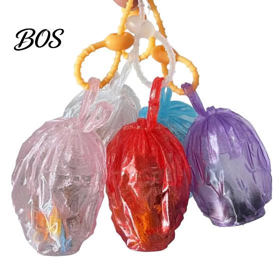 Cute Miniature Garbage Bag Gift Simulated Shaker Pendant, Lightweight Portable Ornament with Buckle, Unique Schoolbag Decoration 3D Printed