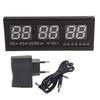 Large Modern LED Digital Wall Clock Date Temperature 24 Or 12 Hour Office