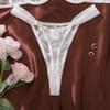 Женский сексуальный однотонный комплект нижнего белья Французское цветочное кружево Бюстгальтер на косточках Тонкие сетчатые бретельки Комплект бюстгальтер пуш-ап