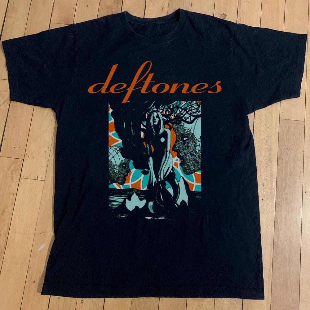 Vintage Deftones T-Shirt Metal Music Rock Unisex Black Cotton T-shirt Size S-5X