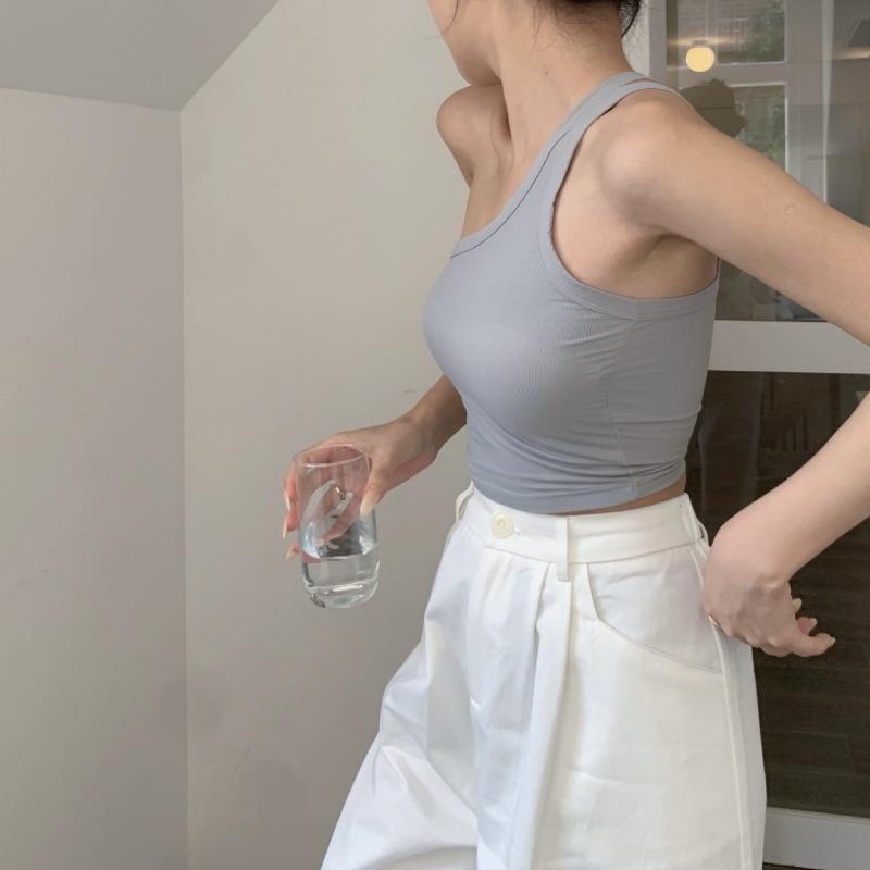 Летний женский топ с диагональными плечами, универсальный топ с открытым пупком, короткий топ