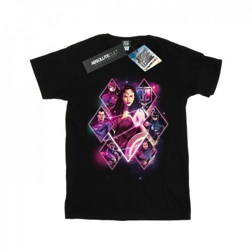 DC Comics Womens/Ladies Justice League Movie Team Diamonds Cotton Boyfriend T-Shirt