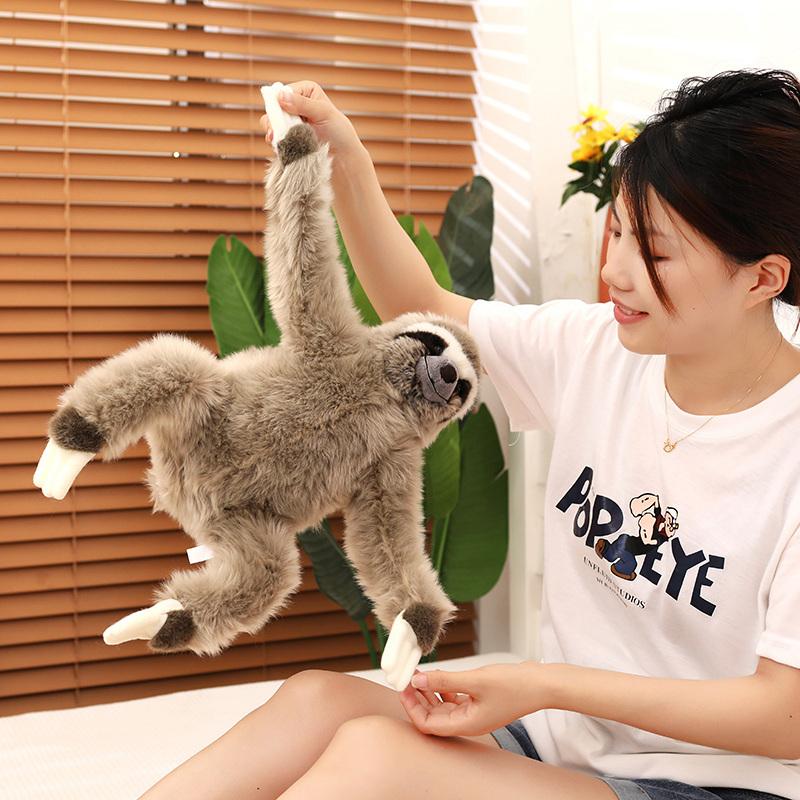23-70cm Simulation Sloth Soft Dolls Animals Pillow Cartoon Creative Decor Toys Baby Comfort Christmas Halloween Birthday Gifts
