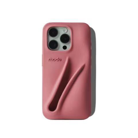Силиконовый чехол для телефона цвета помады, подходящий для iPhone 11–iPhone 16, обеспечивающий защиту от падений и приятную на ощупь поверхность — стильный подарок для женщин