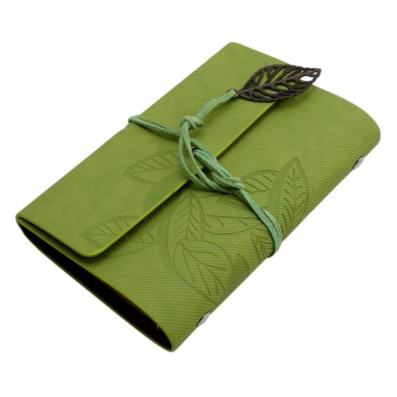 Винтажный ремешок с подвеской в виде листа, чехол для ноутбука из искусственной кожи, переплет