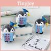 Adorable Penguin Plush Toy Motivational Graduation Gift For Students 8cm Short Plush