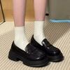 Модная элегантная женская обувь на среднем каблуке 2025 горячая распродажа лоферы женские на платформе повседневные туфли-лодочки женские однотонные с круглым носком слипоны