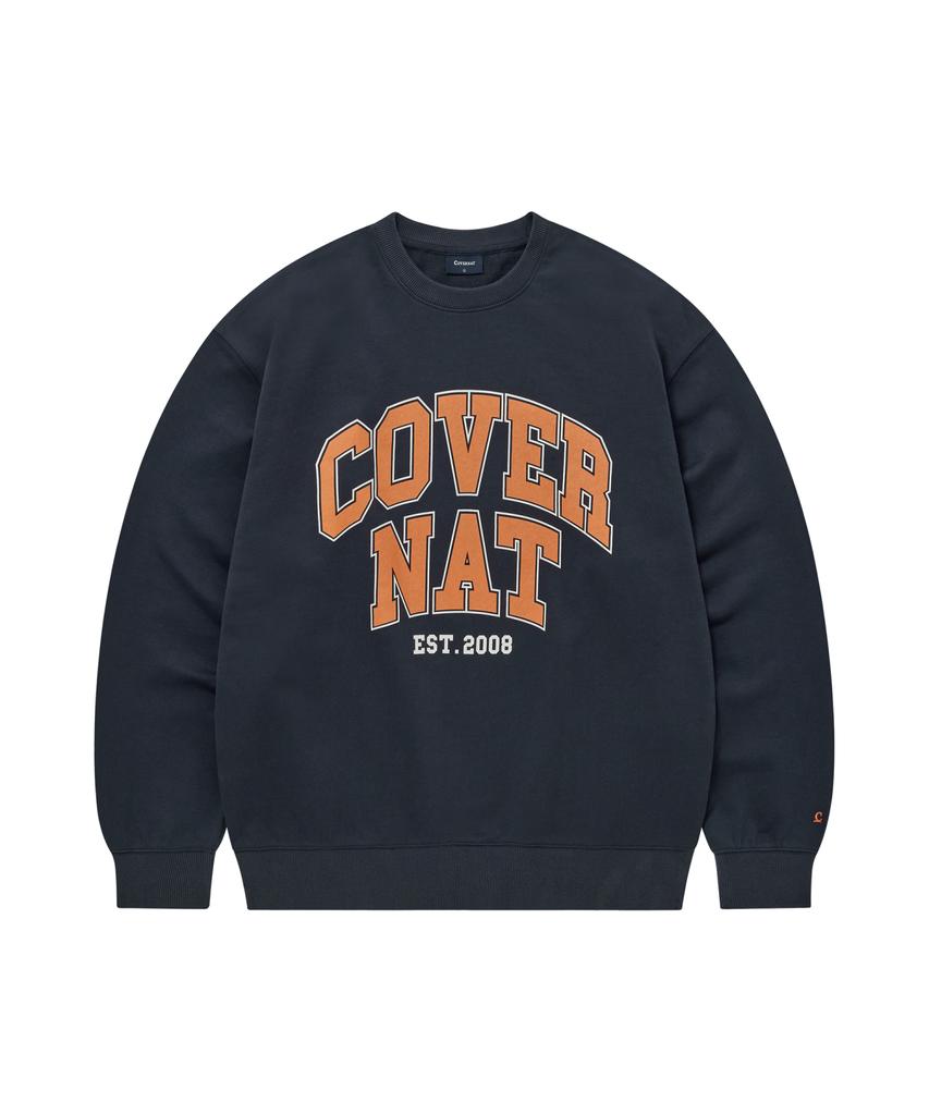 COVERNAT Arch Lettering Sweatshirt Navy