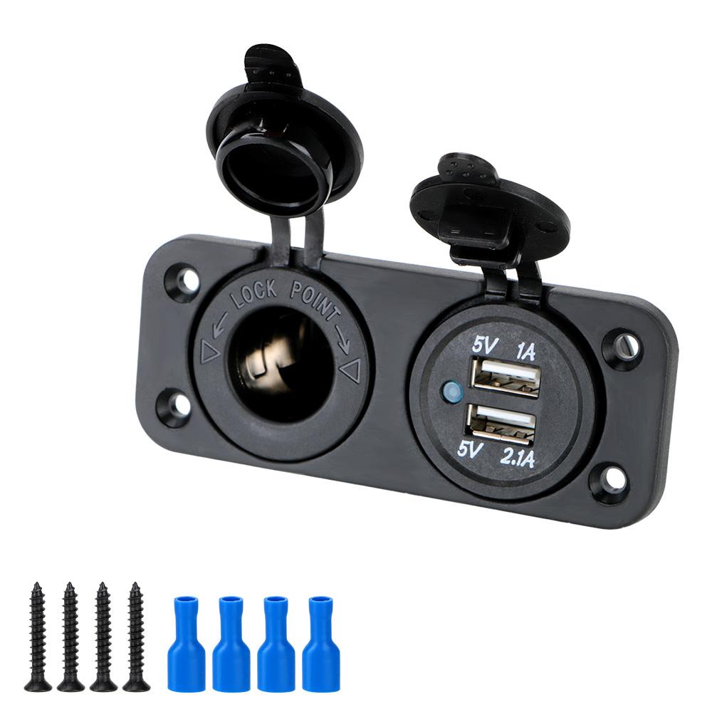 5V Dual USB Charging 12-24V Car Socket Splitter Charger Power Adapter Universal Car Charger For Car And RV