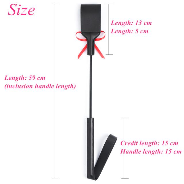 Bondage Boutique Slim Leather Riding Crop Horse Whip Pony Spanking Knout BDSM Lash Fetish Flogger Sex Toys for Women/Couples