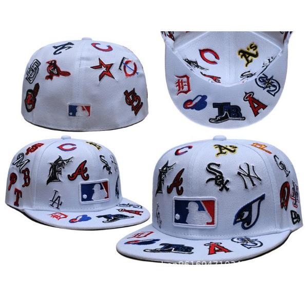 New Baseball Cap Embroidery Team Cap American League Basketball Cap Korean Chao Hip Hop Cartoon Flat Edge Cap