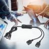 Зарядный кабель с двумя USB-выходами и переключателем для дома и офиса, гибкая длина, высокая скорость питания.