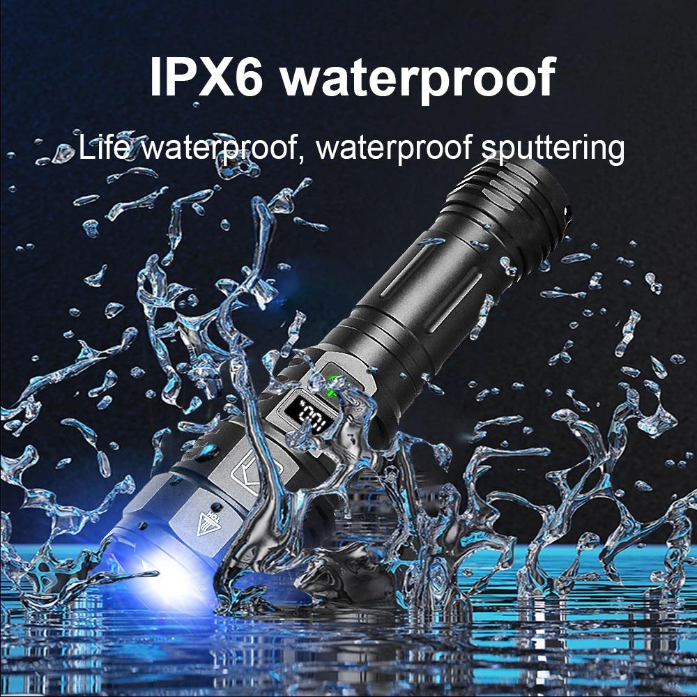300 Вт светодиодный самый мощный фонарик с большим радиусом действия, 5 режимов, для активного отдыха на природе, перезаряжаемая USB-лампа, фонарь для рыбалки и кемпинга