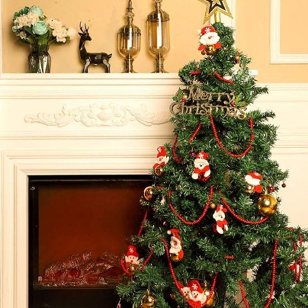 Wall Hanging Xmas Tree Bead Ornaments Red Christmas Tree Decorations Christmas