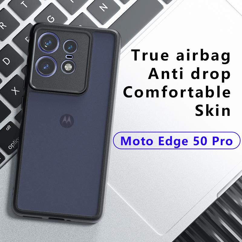 Чехол для Motorola Edge 50 Pro 5G Матовая текстура ПК+ТПУ Угловой противоударный чехол для телефона