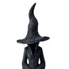 Standing Witch Statue Gothic Witch Figurine Collectible Halloween Retro Witch Sculpture for Mantel Porch Entrance Decoration