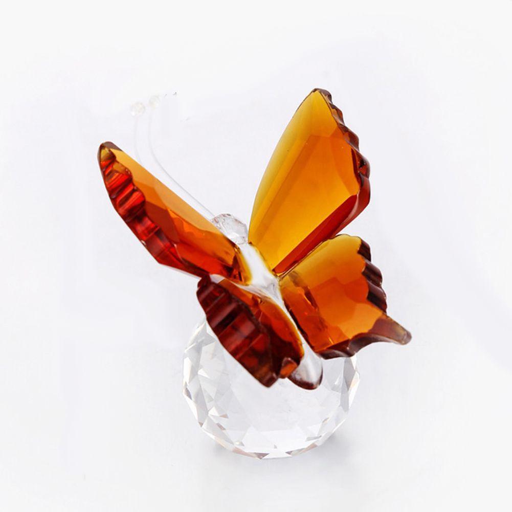 1pc Crystal Butterfly Ornaments Crafts Glass Paperweight Home Wedding Decoration Crystal Butterfly Figurine