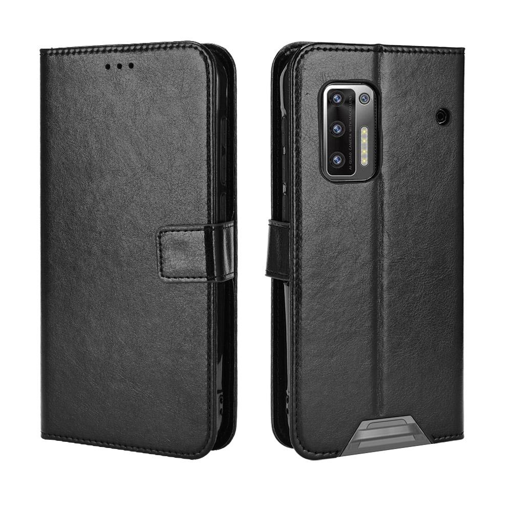 Чехол-бумажник для Doogee S97 Pro с подставкой и слотами для карт – Ударопрочный, пылезащитный, Бизнес-версия, прочный откидной кожаный чехол