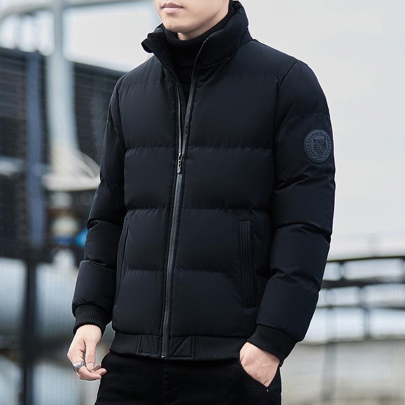 2026 Cotton jacket men's autumn and winter jacket fashionable stand collar thick warm casual plus size bread cotton jacket