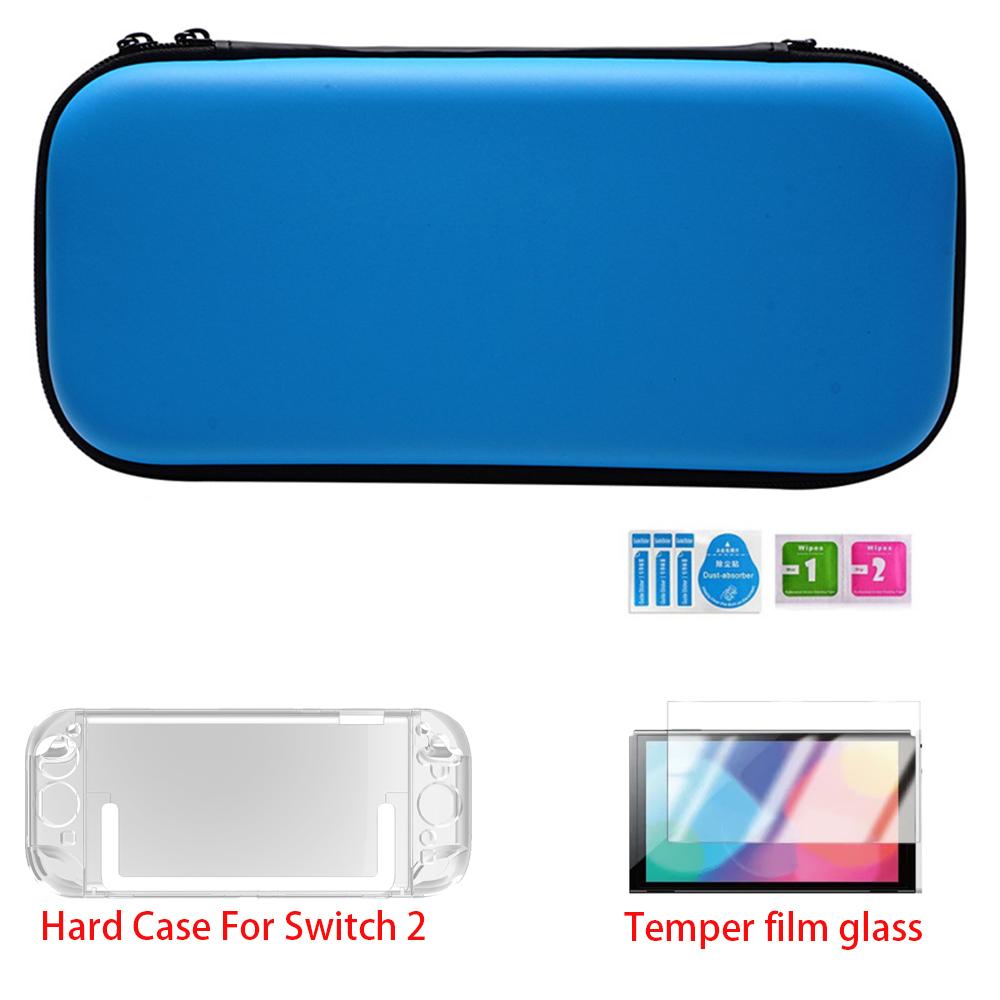 Storage Bag Kit for Nintendo Switch 2 (2026) Travel Carrying Case Hard PC Crystal Case Travel Pouch Joycon Cover With Thumb Grip