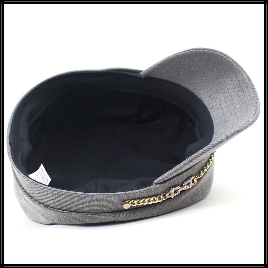 Морской картуз газетчика Золотой для Going CZ302 [Белый Клык] Кепка, Кепка, Цепочка, Шляпа, На выход, Путешествия, Козырек, Женский, (розовый)