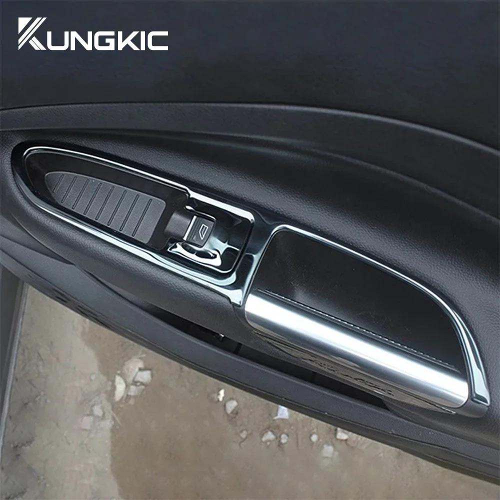 Stainless Steel Car Door Window Switch Button Panel Frame For Ford ESCAPE KUGA 2013 2014 2015 2016 2017 2018 2019 Accessories