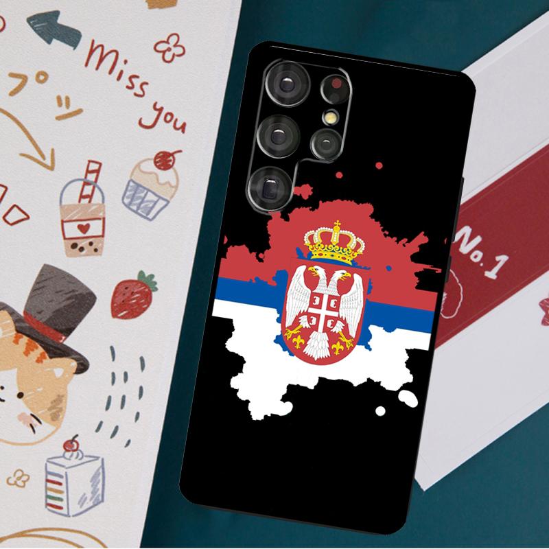 Крутой чехол с флагом Сербии для Samsung Galaxy S23 S20 FE S21 FE S22 Ultra Note 20 S8 S9 S10 Note 10 Plus задняя крышка