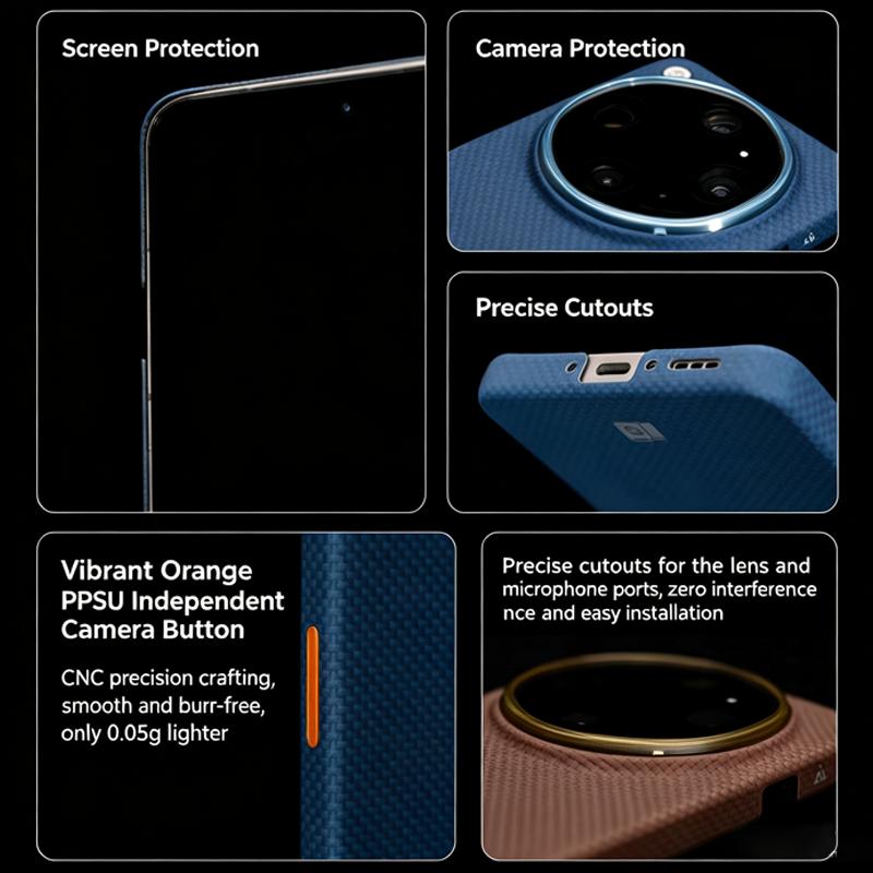 AIUV Carbon Fibre Case For Oppo Find X9 Ultra Kevlar Wireless Charging Back Cover Case for OPPO FIND X9 ULTRA