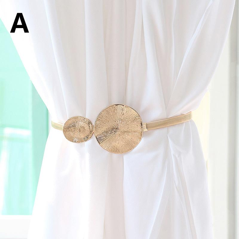 Новый эластичный металлический ремень для штор из алюминиевого сплава, креативные пряжки для штор, домашний декор, роскошный зажим для штор, зажим для штор, аксессуары