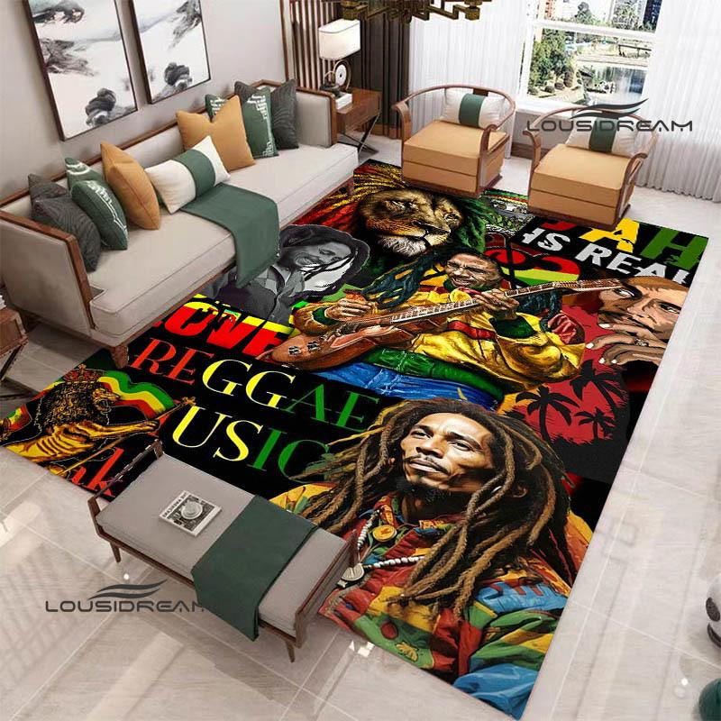 Bob Marley Lion printed carpet Non-slip carpet outdoor carpets area rug Home bedroom decor rug for bedroom birthday gift