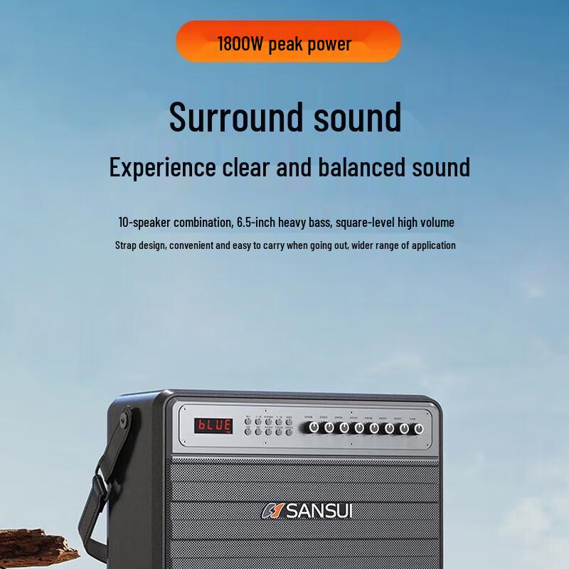 SANSUI G17 Portable High-Power KTV Bluetooth Speaker