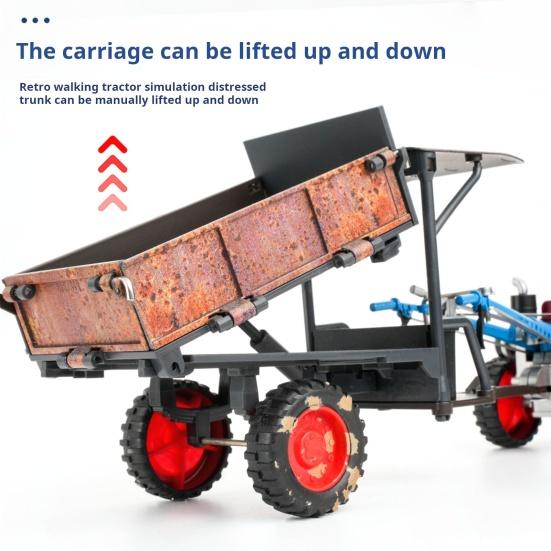 Винтажная модель трактора из сплава со звуковым светом, подвижная задняя каретка, литая под давлением ферма, грузовик, автомобиль, игрушка, украшение для рабочего стола, подарок для малышей, мальчиков и девочек