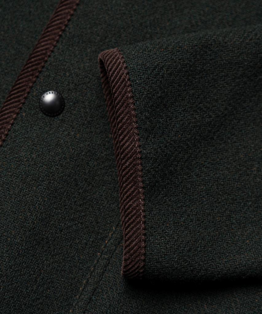 Edinburgh Club Wool Blended Herringbone Hunting Jacket [D/Green]