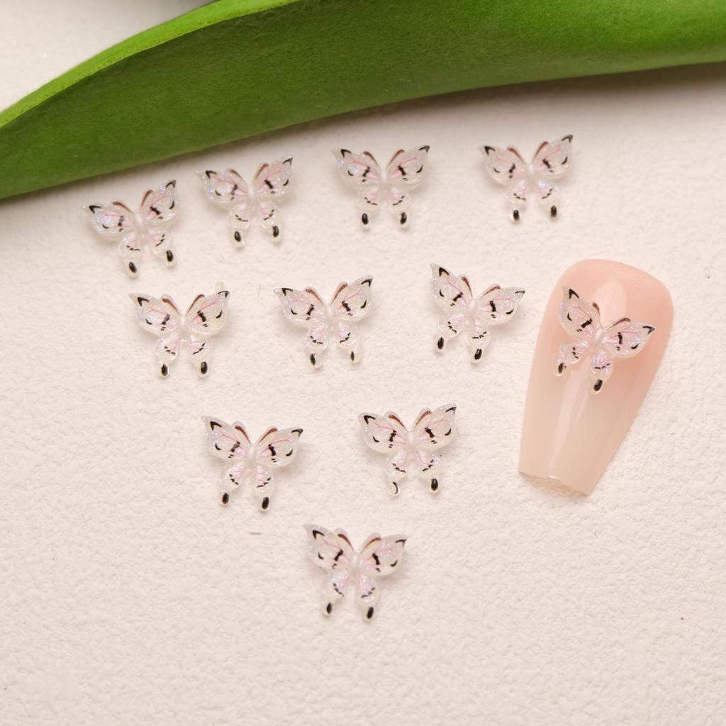 3D светящиеся бабочки для дизайна ногтей и чехол для телефона, аксессуары своими руками