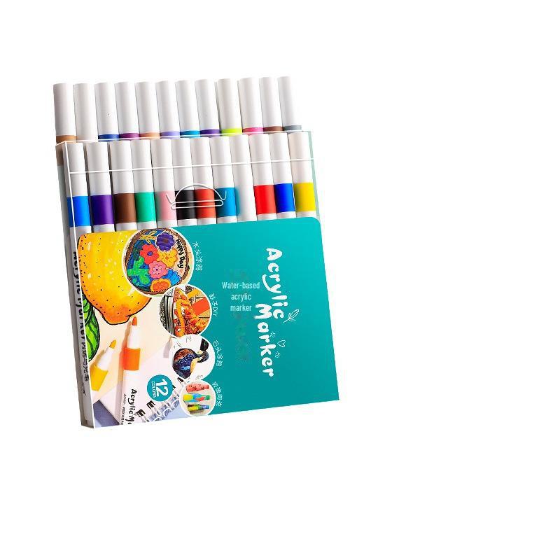Двухсторонний акриловый маркер и акварельная ручка для детей и студентов: Штабелируемый, непрозрачный для искусства и живописи