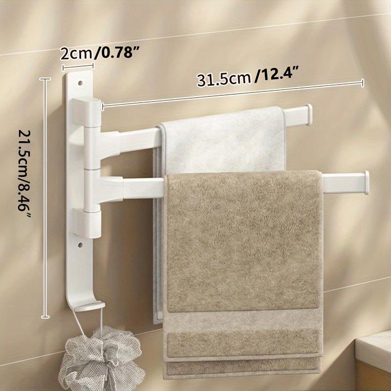 Bathroom Towel Rack Rotatable Towel Holder Space Aluminum 2/3/4/5-Bar Towel Hanger Kitchen Shelf Paper Hanging Wall Mounted