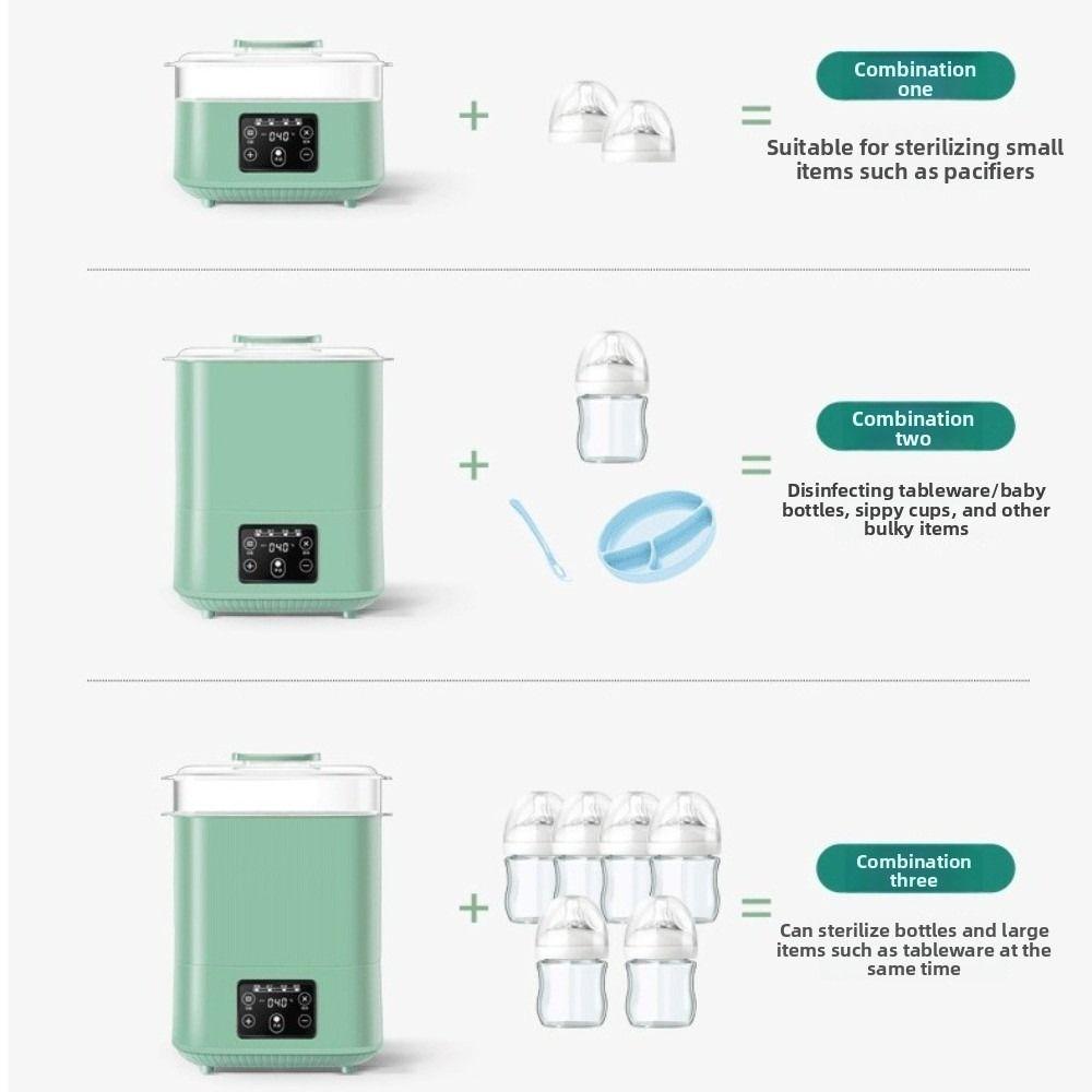 Вилка ЕС Пароварка для бутылочек Большая вместимость Подогреватель детских бутылочек Новый паровой стерилизатор для бутылочек