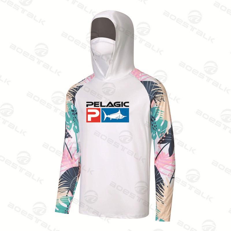 Pelagic Fishing Clothes Men's Outdoor Sportswear Hooded Sun-protection Shirt Quick-drying