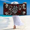 Gothic Skull Print Beach Towel, Large Soft Quick Dry Towel for Beach Camping Swimming