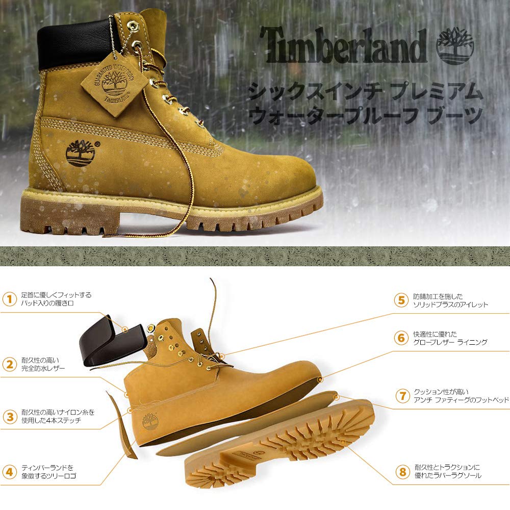 Ботинки Timberland Icon Premium Genuine 10073, мужские, водонепроницаемые, кожаные, 6 дюймов, (Черный нубук), 27.5cm (США 9,5)