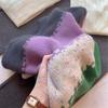 Корейский шикарный разноцветный полосатый свитер большого размера для полных девушек - Осень/Зима, мягкая круглая горловина, вязаная одежда