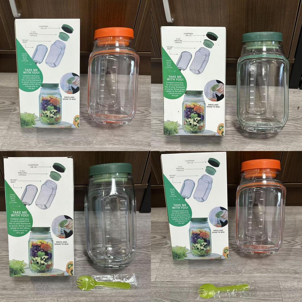 Salad Pod Plastic Salad Container With Leakproof Seal For Kitchen Home Use