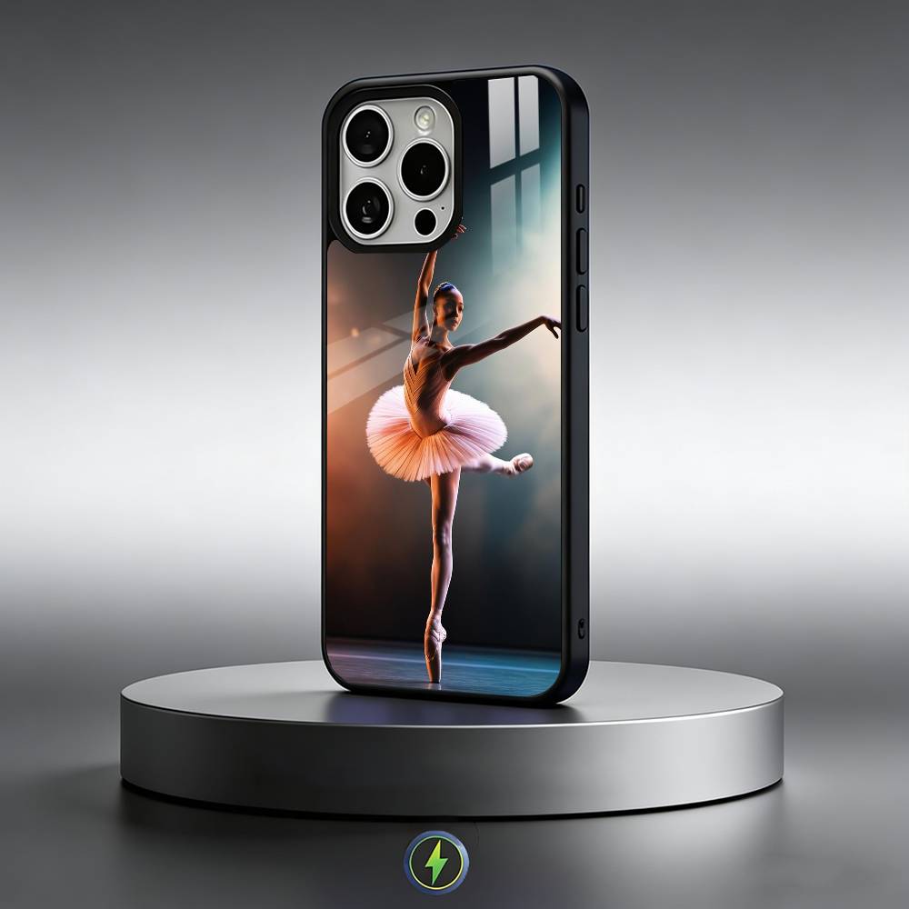 Чехол для телефона 'Балерина' для iPhone 17, 16, 15, 14, 13, 12, 11 Plus, Pro Max Магнитный для Magsafe Беспроводной Зарядки